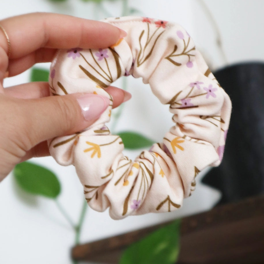 Hair Scrunchie - Cream Bouquet image 0