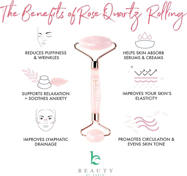 Rose Quartz Facial Roller image 1