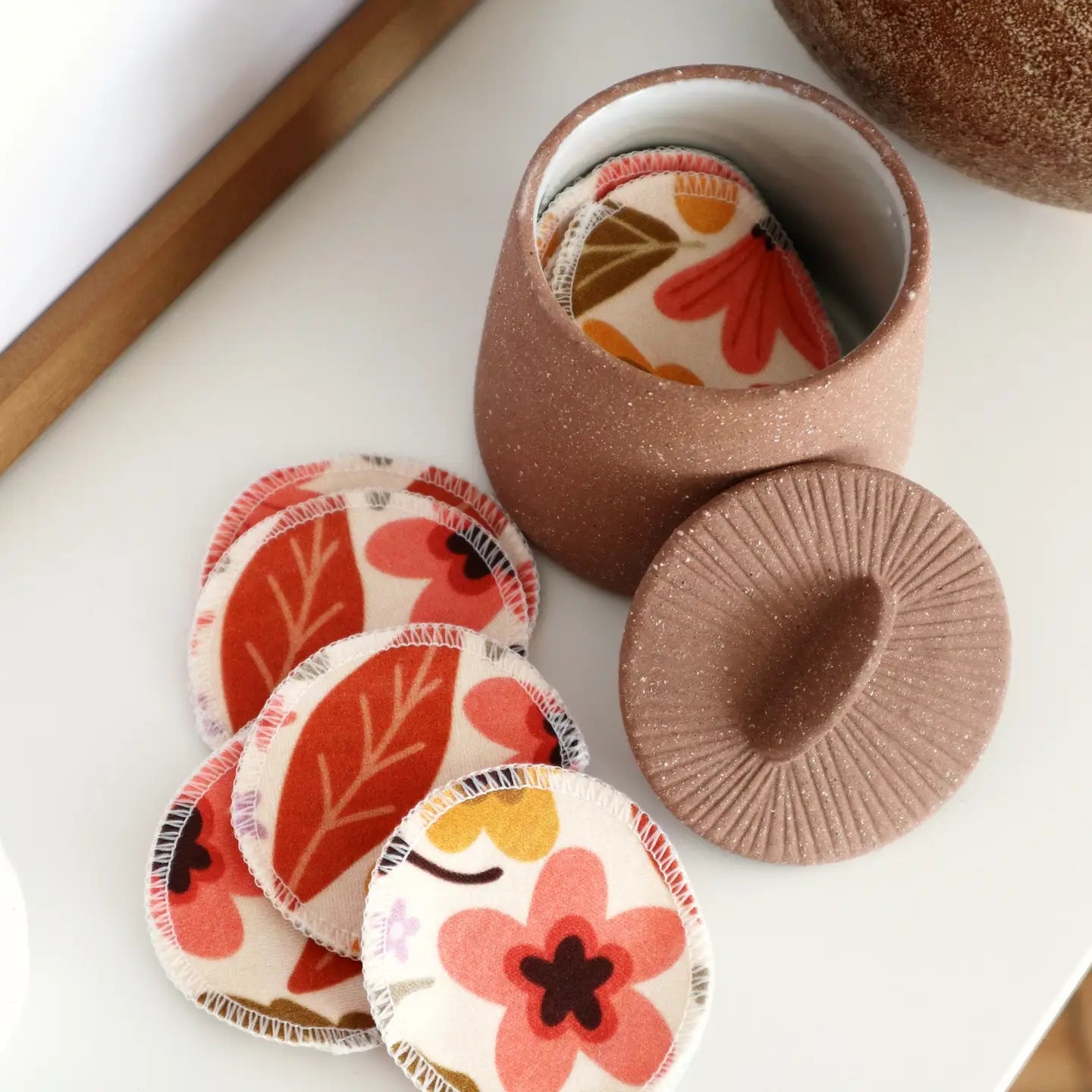 Organic Cotton Rounds - Mod Floral image 0